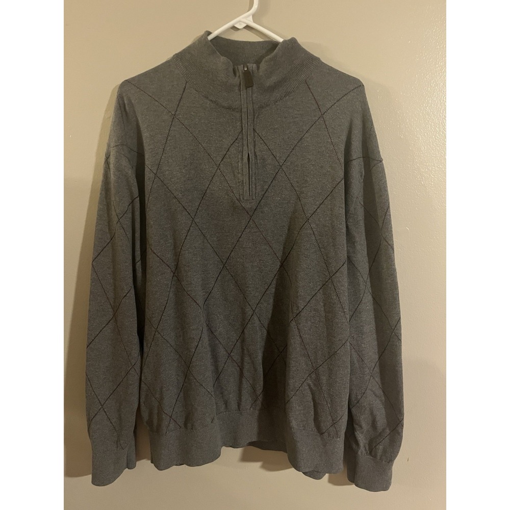Cremieux  Men's Pullover Sweater XXL Gray Preppy‎
